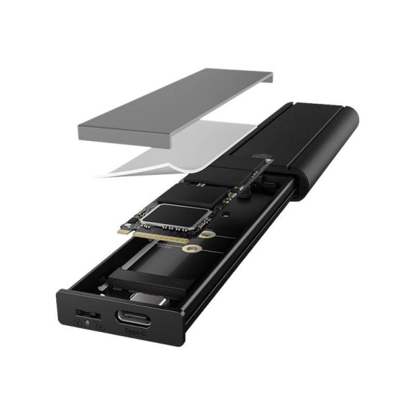 External Enclosure ICY BOX M.2 NVMe SSD USB-C 3.2 Black