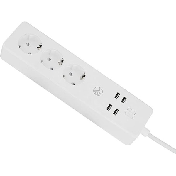 Tellur Smart WiFi Power Strip, 3 Outlets, 2200W-10A, 4*USB 4A