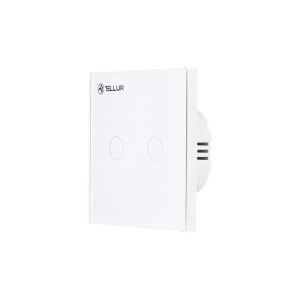 Tellur Smart WiFi Switch , 2 Ports, 1800W, 10A, White (TLL331051)