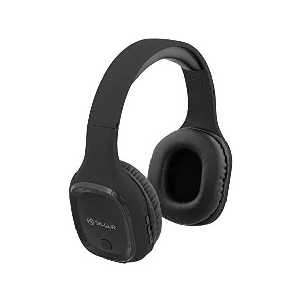 Kufje Tellur Headphones Pulse Bluetooth v5.0, 10m, 8H Play, 150g, 2.5H Charge Black (TLL511271)