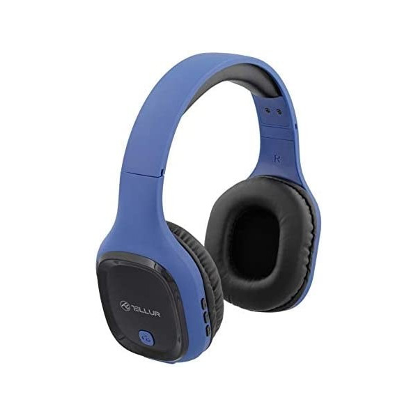 Kufje Tellur Headphones Pulse Bluetooth v5.0, 10m, 8H Play, 150g, 2.5H Charge Blue, (TLL511281)